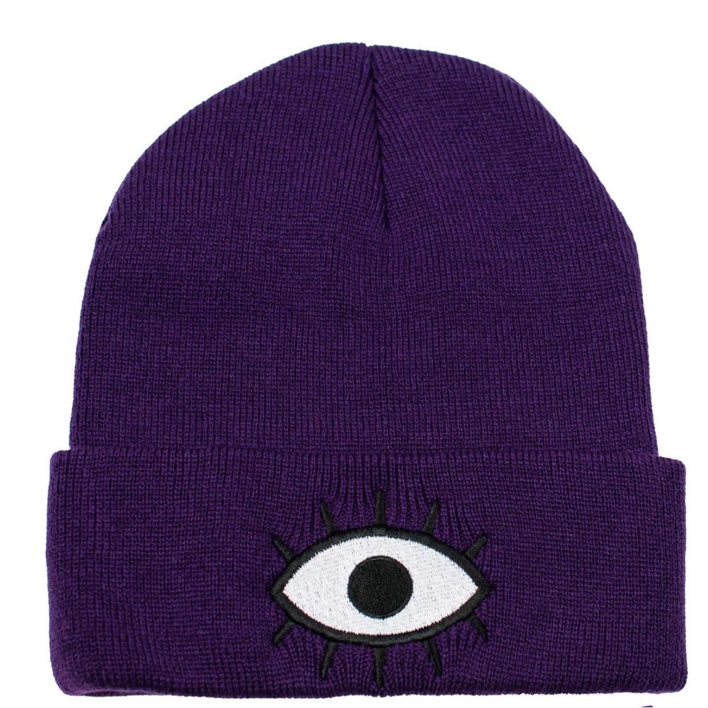 Third Eye Purple Beanie by Wokeface One Size Fits Most
